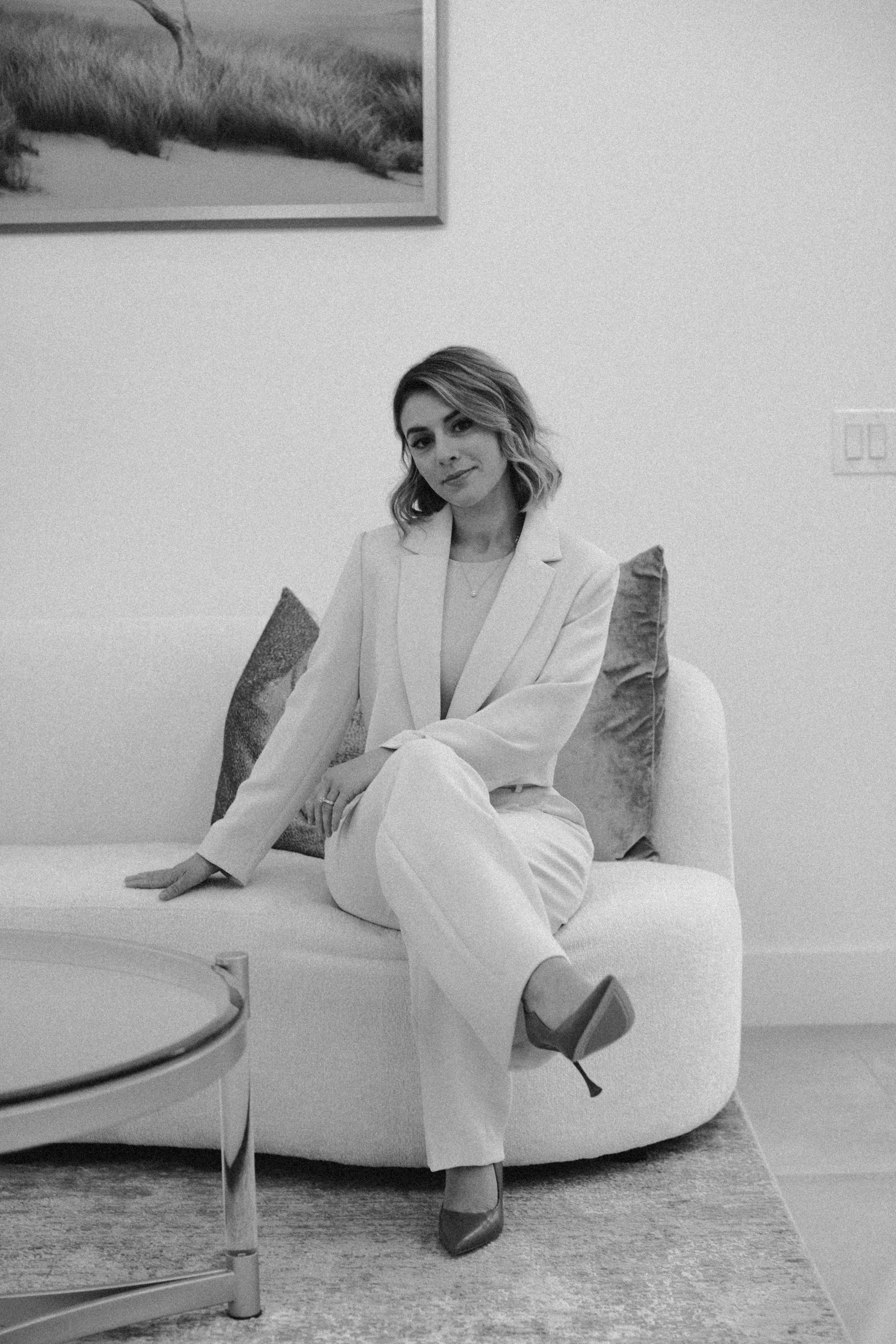 Tanya seated in her studio